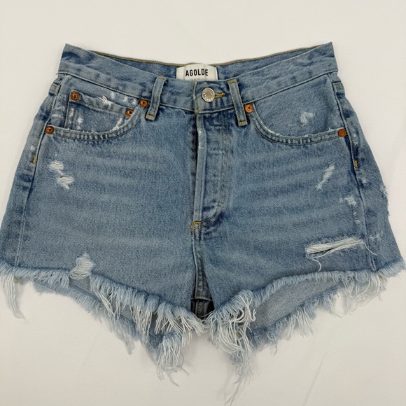 AGOLDE Parker Vintage Cut‎ Off in Swapmeet Size 23 Boho Jean Shorts Western - Picture 1 of 11
